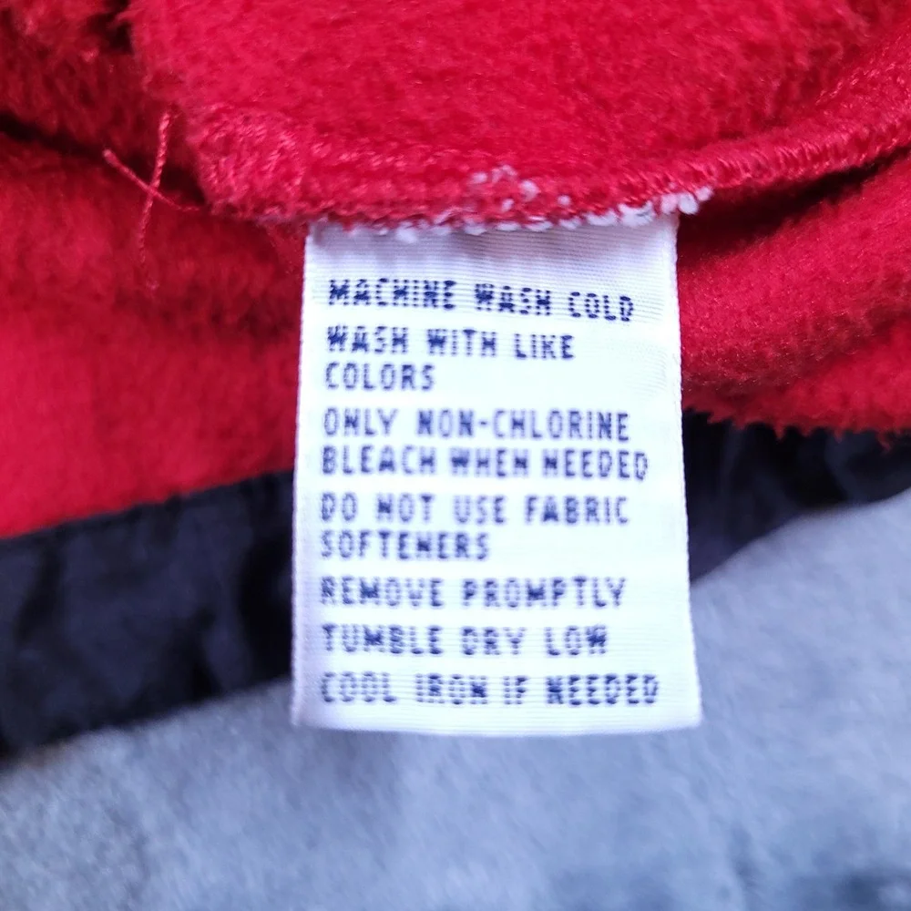 Polo Golf Ralph Lauren Mens Red Fleece Vest Sea Island Full Zip Large Mock Neck